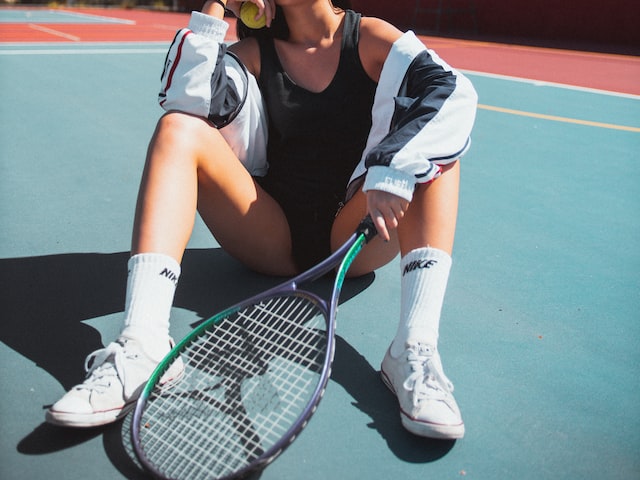 Martina Navratilova mit ihren Grand Slam Trophäen